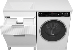 Brevita Тумба под раковину Enfida 60 под стиральную машину с б/к белая – фотография-7